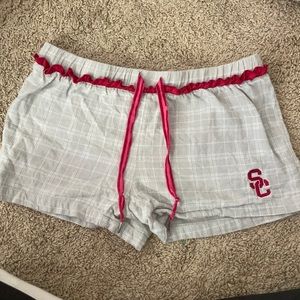 University of Southern California pajama shorts.